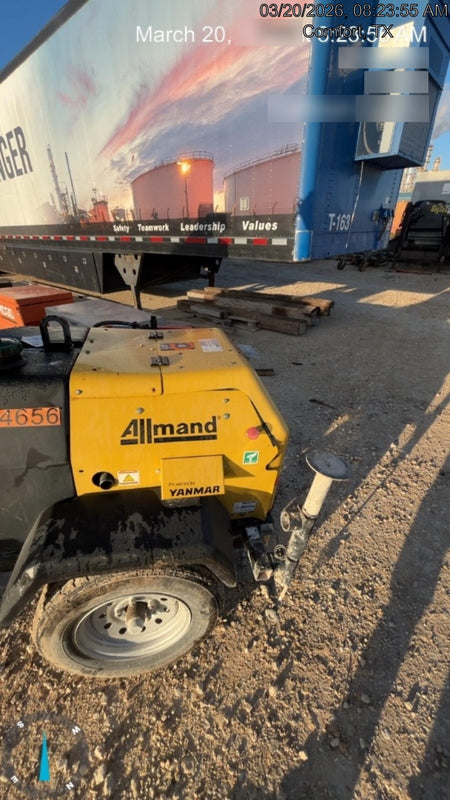 2022 Allmand NLV3GR (4) LED Light Fixture 350W, 23' Vertical Mast, 3kW Prime, Towable, ES Decals, T3