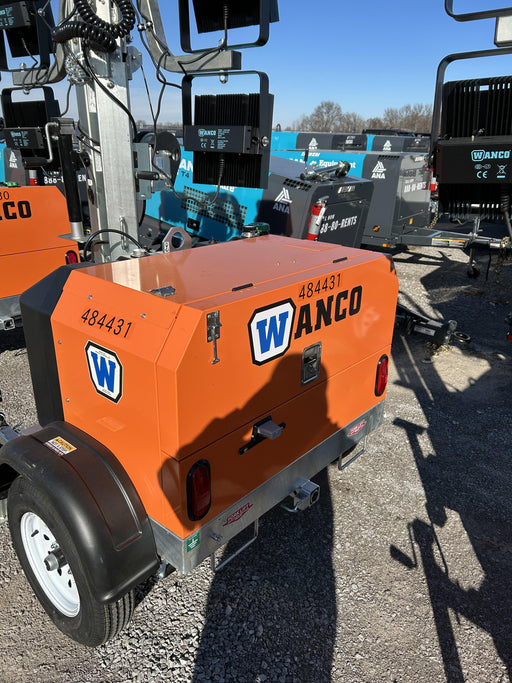 2024 Wanco WLTT-4MM4K Diesel, Mitsubishi L2E, 9.0HP @1800 rpm, Deep Sea Controller, Shore Power Plug, Auto Start, (4) 350W LED Floodlights, 4kW Generator, 60 Gal Fuel Tank, 2" Ball, T3
