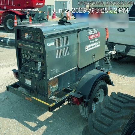 2019 Lincoln Electric Vantage 322 Welder Ready-Pak 3, Two wheel trailer, Fender and Light kit, Cable Rack
