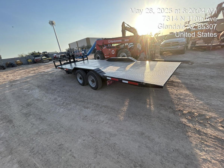 2025 TEXAS PRIDE TRAILERS 21' Lowboy Gravity Tilt Bed 14K Bumper Pull Trailer