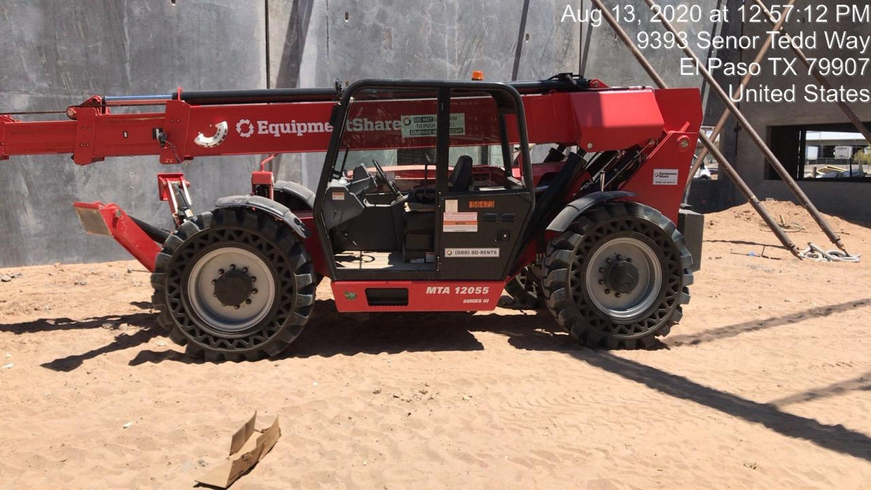 2020 Manitou MTA12055SER3 Canopy, Solid Tires, Amber Strobe, Lift Hook w/66" Carriage, 60" Forks