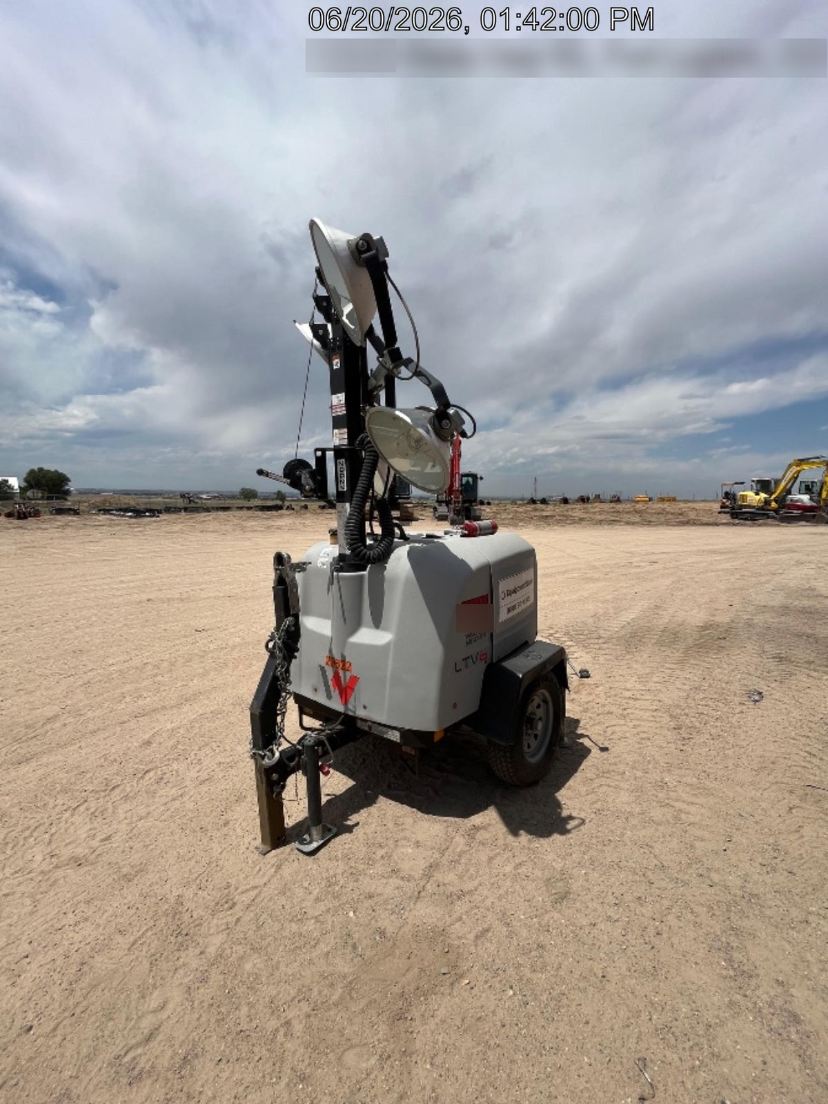 2018 Wacker Neuson LTV6L-MH Wacker Neuson LTV6L Mobile Light Tower w/Fuel Level Sensor Installed