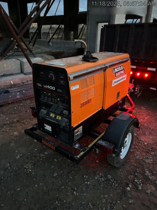 2022 Lincoln Electric LE400 Kubota V1505, Trlr, Cable Rack, Light Kit, ES Decals, T3