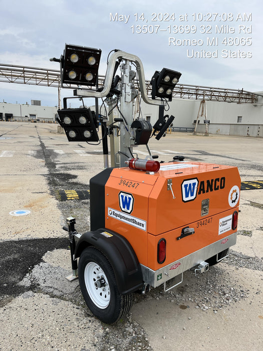 2024 Wanco WLTT-4MM4K Diesel, Deep Sea Controller, Shore Power Plug, Auto Start, (4) 350W LED Floodlights, 4kW Generator, 60 Gal Fuel Tank, 2" Ball, T3