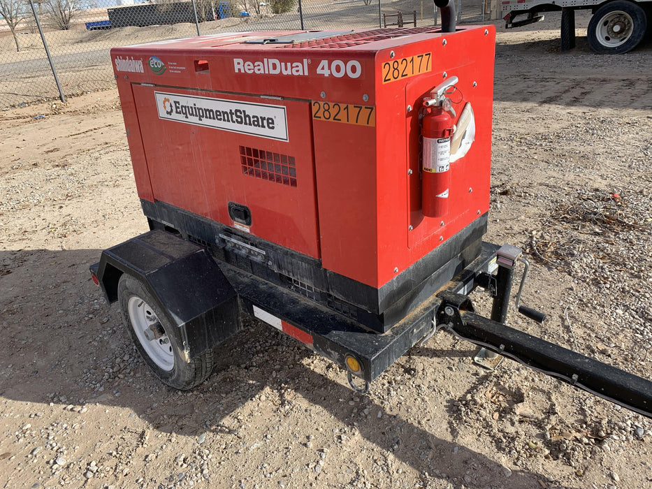 2022 Shindaiwa DGW400MDL Kubota D902 Engine, 23 HP, Dual Op Welder, Wire, Arc, Droop Stick, Tig, and CC Stick Functionality, Simulphase, 3 Phase and 1 Phase Gen Output, Single Axle NB Trlr, Slr Trckl Chrg 12V 12W, Fire Ext