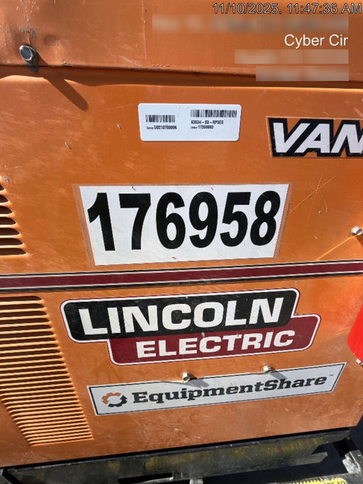 2021 Lincoln Electric Vantage 549X Ready Pak 3, ORANGE (includes trailer, cable rack, fender light kit)