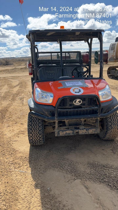2022 Kubota RTV-X1140W-H Plastic Canopy, Windshield Acrylic Clear, LED Strobe Light, Wire Harness Kit, Back up Alarm