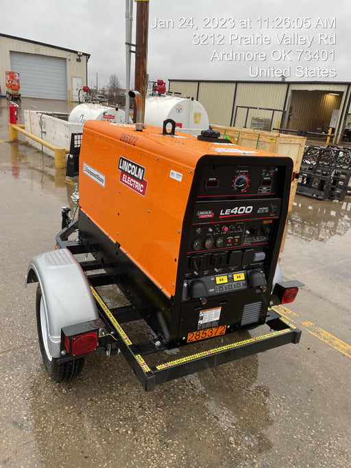 2022 Lincoln Electric LE400 Kubota V1505, Trlr, Cable Rack, Light Kit, ES Decals, T3