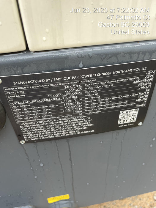 2022 ATLAS COPCO QAS25 CWK