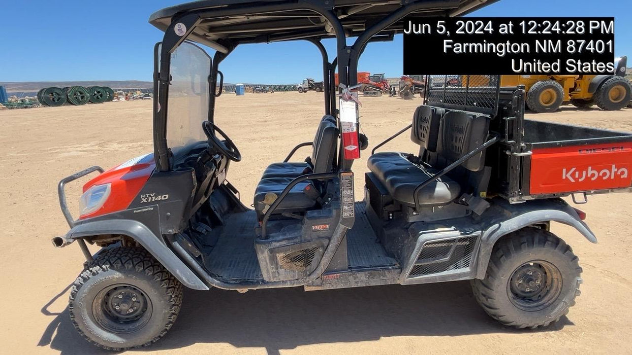 2022 Kubota RTV-X1140W-H Plastic Canopy, Windshield Acrylic Clear, LED Strobe Light, Wire Harness Kit, Back up Alarm