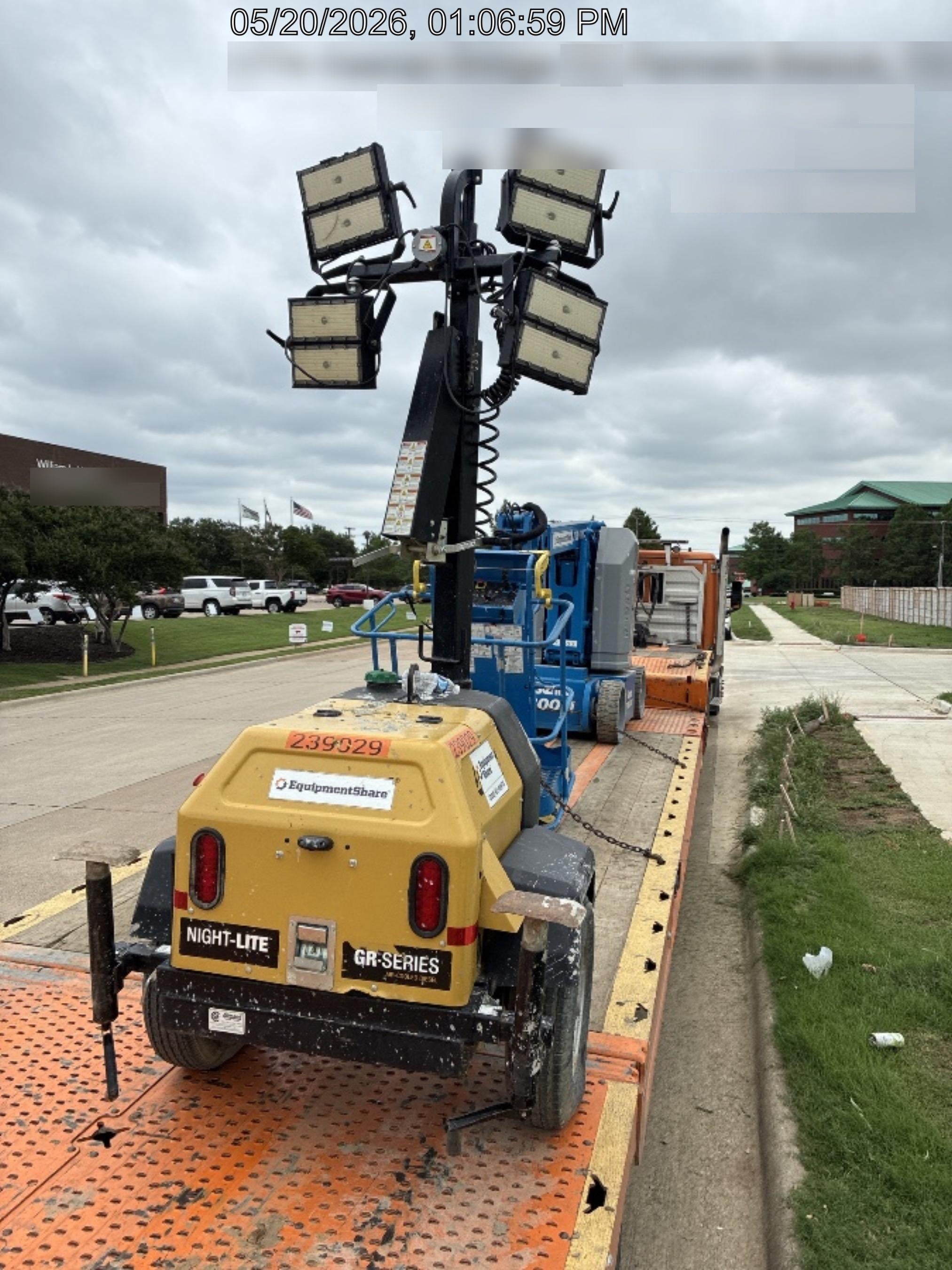 2022 Allmand NLV3GR (4) LED Light Fixture 350W, 23' Vertical Mast, 3kW Prime, Towable, Deep Sea L401, Leveling Jacks, Yanmar T4F 5.8hp