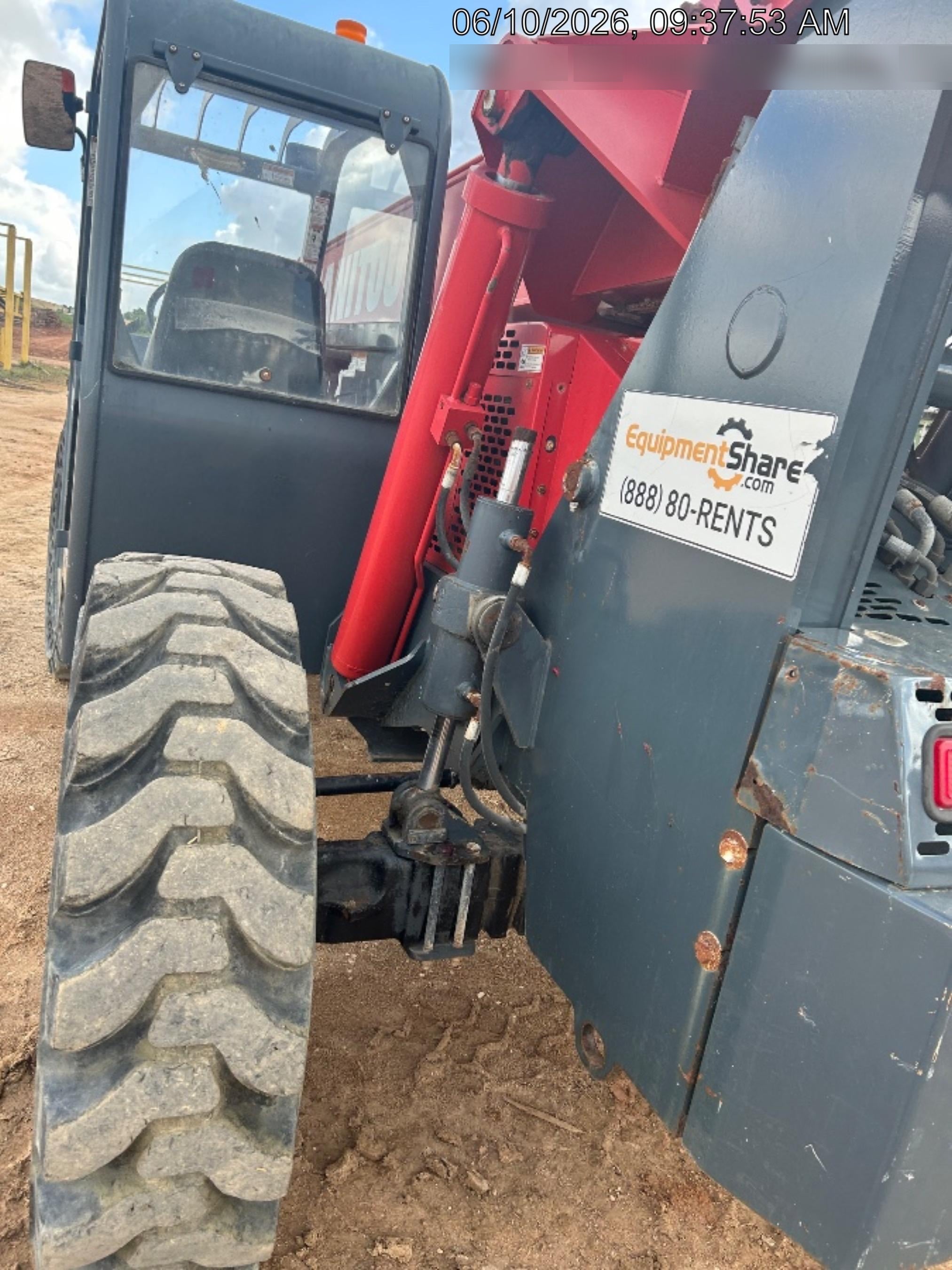 2018 Manitou MTA10055 Manitou MTA 10055 w/Cab/Heat/AC, Work Lights/Strobe, Aux Hyd, Solid Tires, Lift Hook, 66" Carriage, 60" Forks