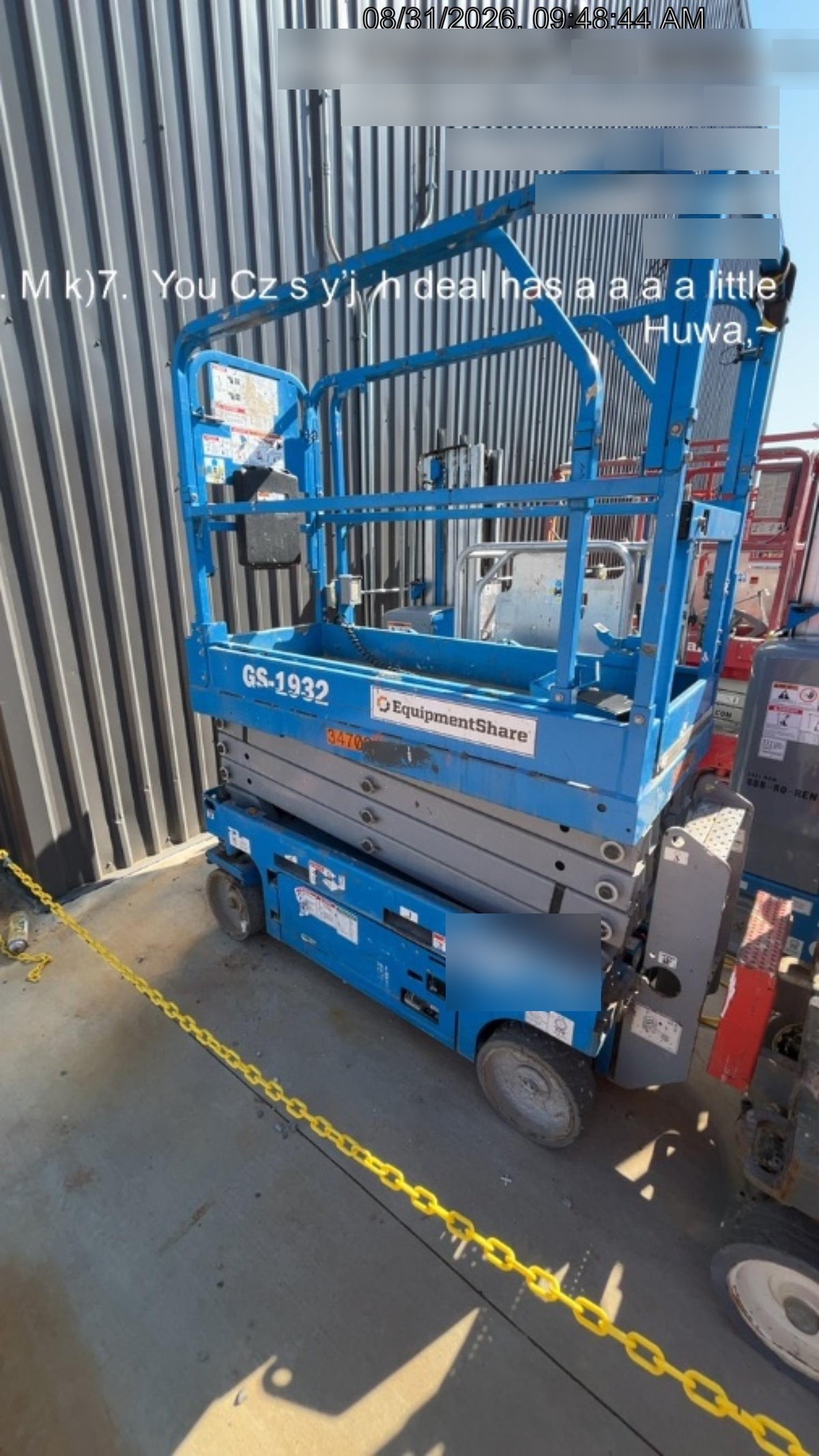 2020 Genie GS-1930 Solid Non Marking Tires, Beacon, Folding rails with half height swing gate