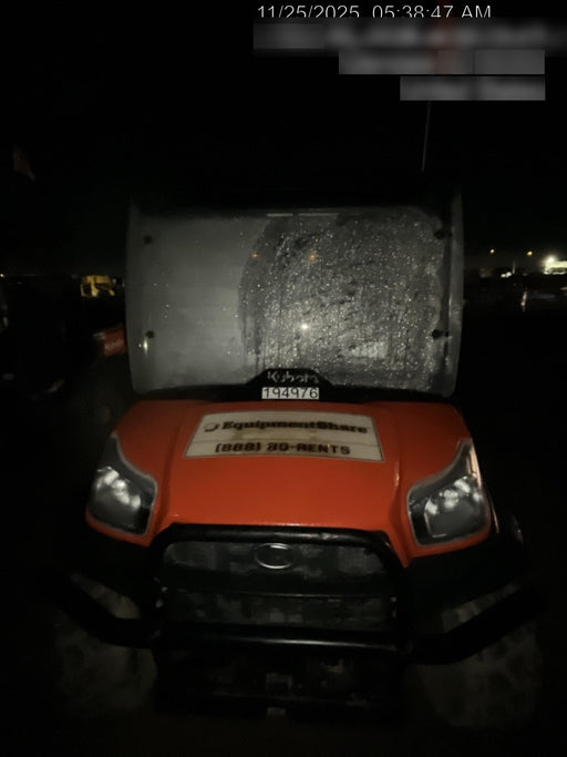 2022 Kubota RTV-X1140W-H Plastic Canopy, Windshield Acrylic Clear, LED Strobe Light, Wire Harness Kit, Back up Alarm