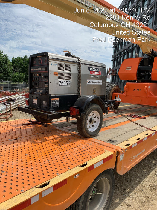 2019 Lincoln Electric Vantage 322 Lincoln Vantage 322 Welder w/Trailer, Light Kit, Cable Rack