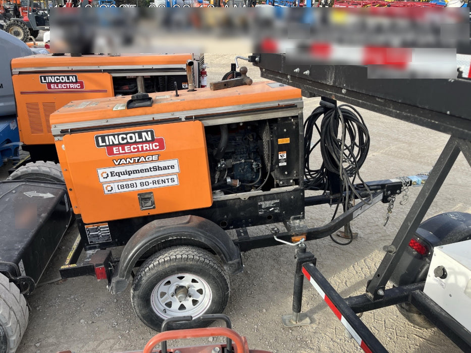 2021 Lincoln Electric Vantage 322 Vantage 322 Ready Pak 3 w/ Decals, ORANGE (includes trailer, cable rack, fender light kit) NO Telematics