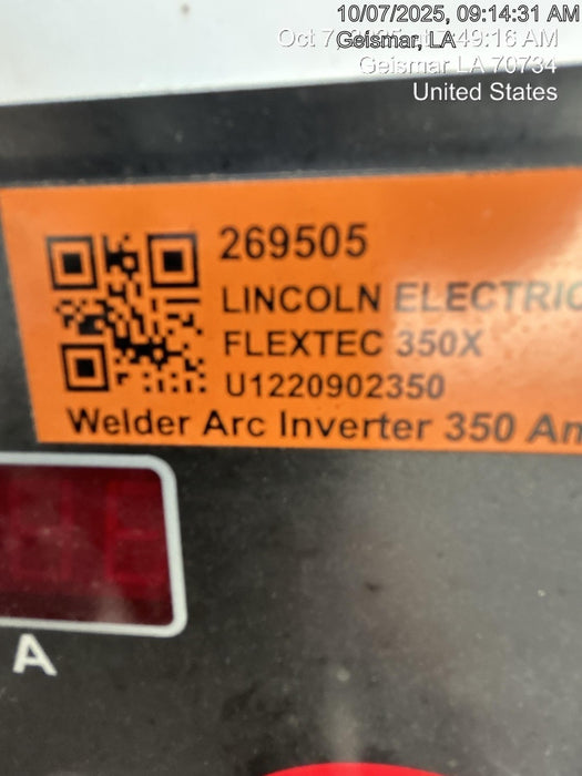 2022 LINCOLN ELECTRIC FLEXTEC 350X
