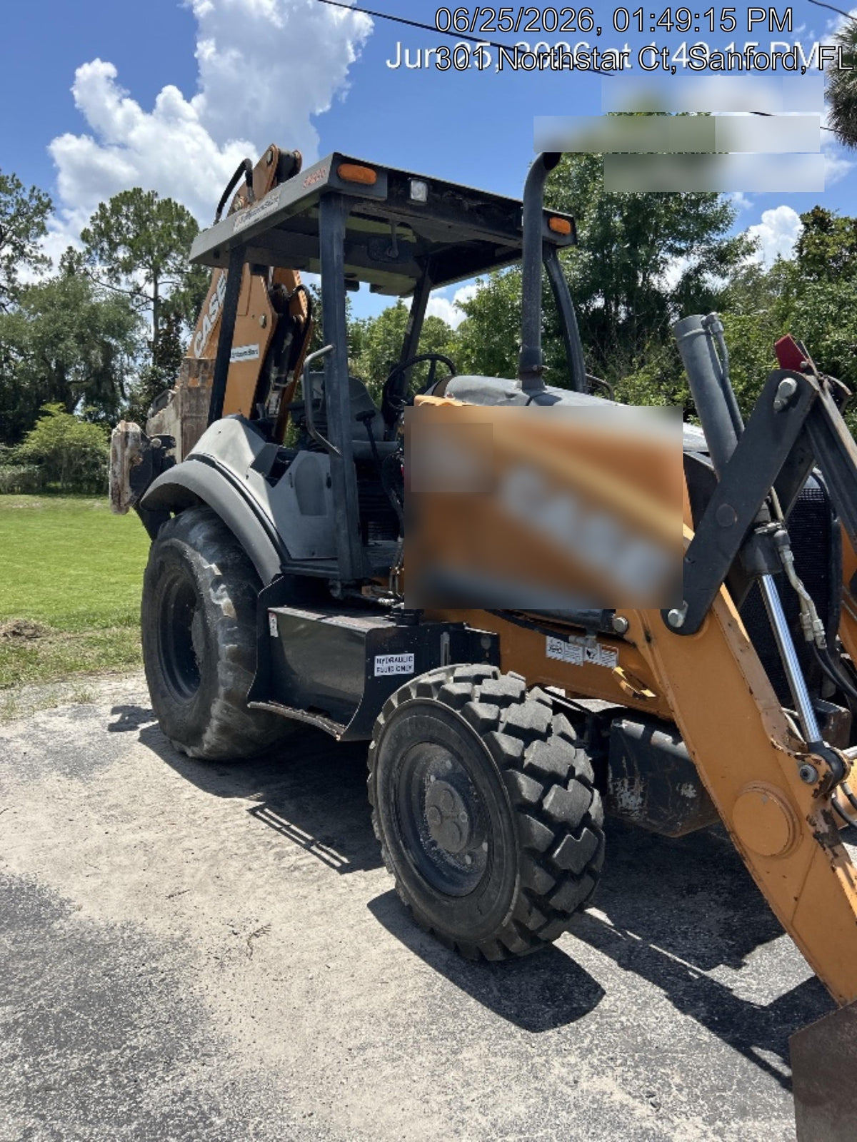 2019 Case 580N EP Canopy, 4WD, 1-Way Aux Hydraulics, Pilot Controls, Ride Control and Loader Aux Hydraulics, 900 LB. Front CWT, 82" HD LONG LIP (1 CU. YD.) W/BOCE AND LIFT EYES, FLIP OVER/STABILIZER PADS COMB