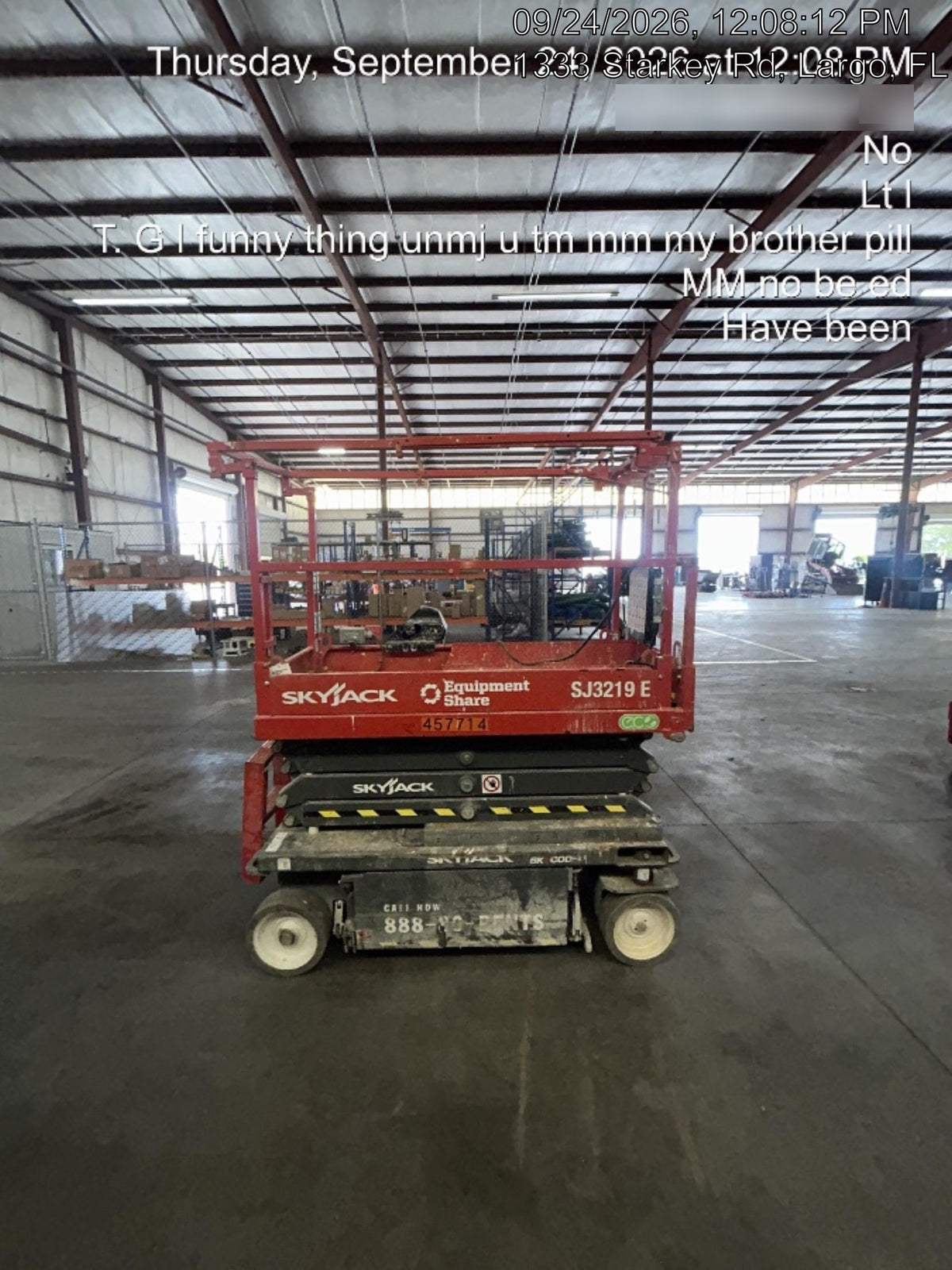2024 Skyjack SJ3219 Electric Drive, Sld NM Tires, DBcns, RFRails, Power to Platform, T3 + Access Control