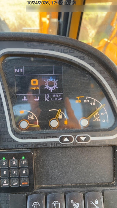 2019 JCB 512-56 Cab/Heat/Air, 109 HP, Solid Tires, STD Worklight, Beacon, Aux Hydraulics, Lifting Eye, Back up Alarm w/66" Carriage/60" Forks