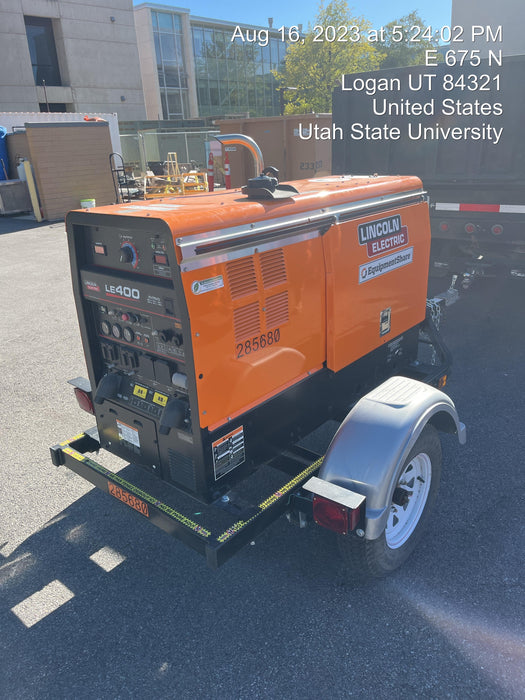 2022 Lincoln Electric LE400 Kubota V1505, Trlr, Cable Rack, Light Kit, ES Decals, T3