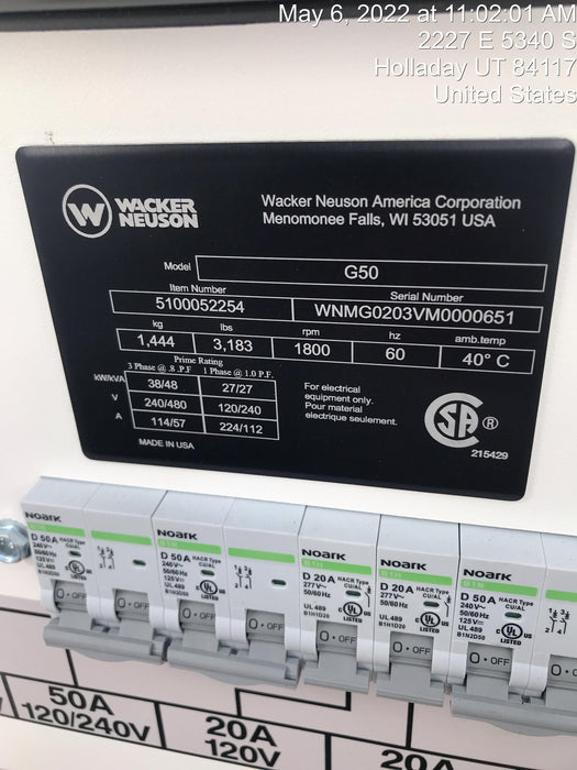 2022 WACKER NEUSON G50