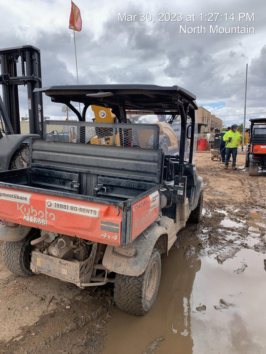 2022 Kubota RTV-X1140W-H Plastic Canopy, Windshield Acrylic Clear, LED Strobe Light, Wire Harness Kit, Back up Alarm
