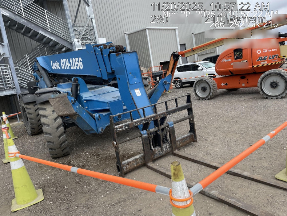 2018 Genie GTH-1056 Genie GTH-1056 w/CAB, Solid Tires, Work Lights, 60" carriage/forks, cab mesh, beacon