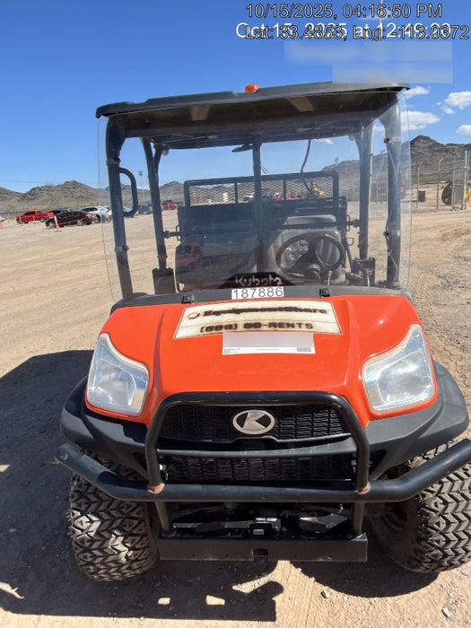 2021 Kubota RTV-X1140W-H Plastic Canopy, Windshield Acrylic Clear, LED Strobe Light, Wire Harness Kit, Back up Alarm