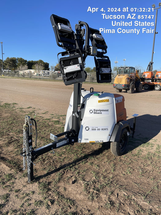 2024 Generac MLT2 Diesel, Flex Switch 120V Input, Powerzone Controller, 
(4) 320W LED Lights, 4kW Generator, 39.9 Gal Fuel Tank, 2" Ball, T3