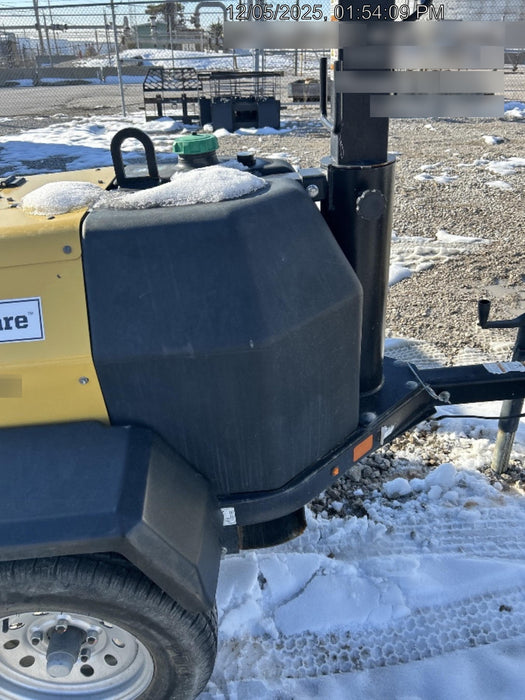 2021 Allmand NLV3GR (4) LED Light Fixture 350W, 23' Vertical Mast, 3kW Prime, Towable, Deep Sea L401, Leveling Jacks, Yanmar T4F 5.8hp