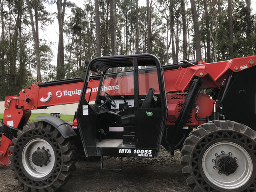 2019 Manitou MTA10055 Canopy, 120 HP, Solid Tires, Work Lights, Lift Hook, Auxiliary Hydraulics 66" Carriage and 60" Forks