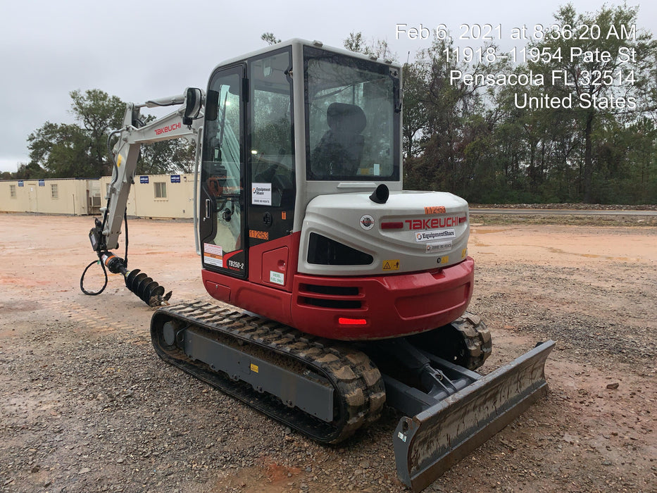 2020 Takeuchi TB250-2C Cab/Heat/Air, Rubber Tracks, Manual TAG QC