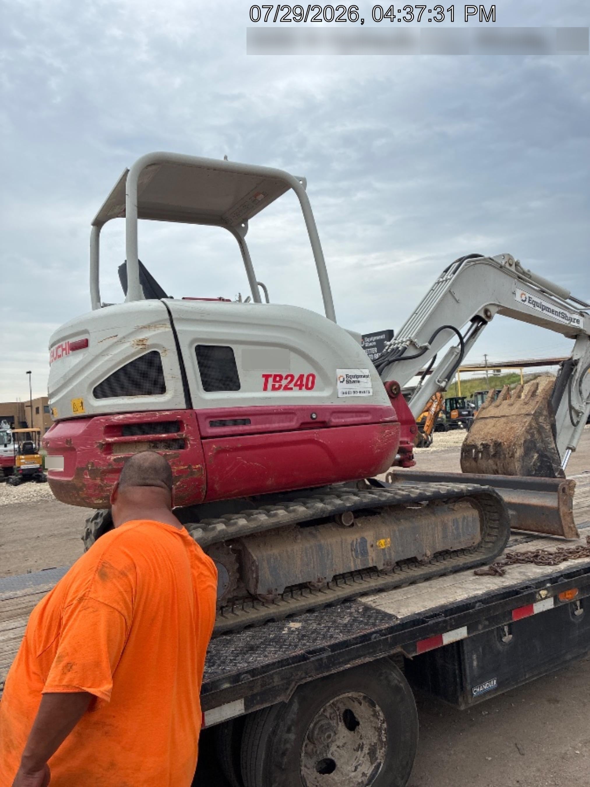 2019 Takeuchi TB240 Takeuchi TB240 Canopy w/Rubber Tracks, Auxiliary Hydraulics, Manual QC, Hydraulic Thumb, 12/18/24" Buckets