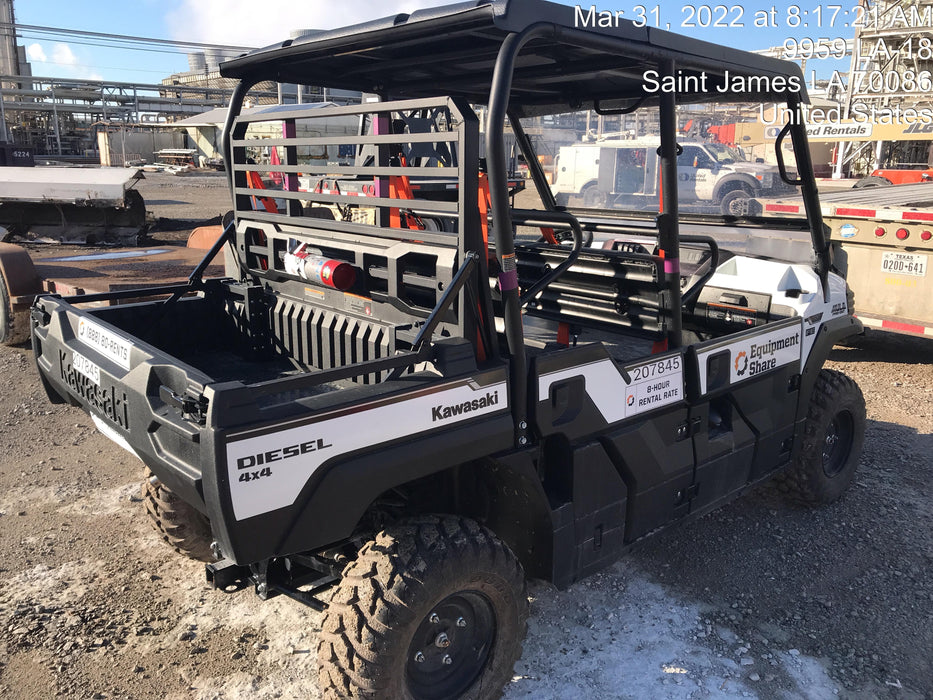 2022 Kawasaki Mule PRO-DXT Standard Options, Backup Alarm, Beacon, Plastic Hard Top, Poly Windshield, Horn Kit