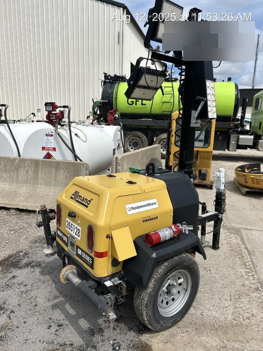 2022 Allmand NLV3GR (4) LED Light Fixture 350W, 23' Vertical Mast, 3kW Prime, Towable, ES Decals, T3