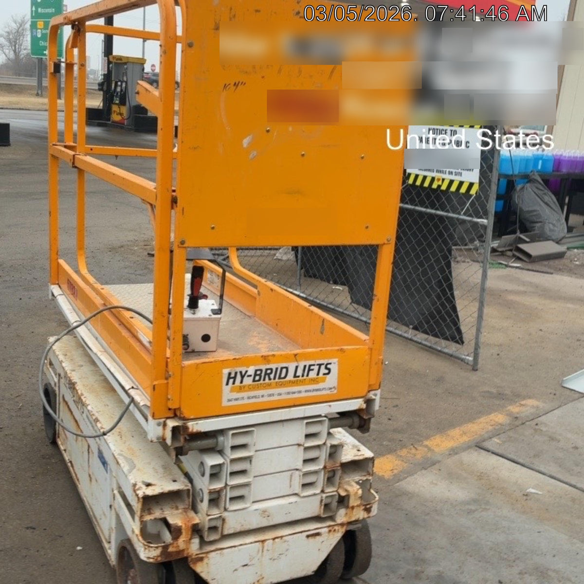 Custom Equipment HB-1430 <ul>
 <li>Hy-Brid Scissor Lift</li>
  <li>Platform capacity up to 670 lbs.</li>
  <li>Working height up to 20 ft</li>
  <li>Weighs under 1,700 lbs.</li>
  <li>Non-marking wheels </li>
</ul>