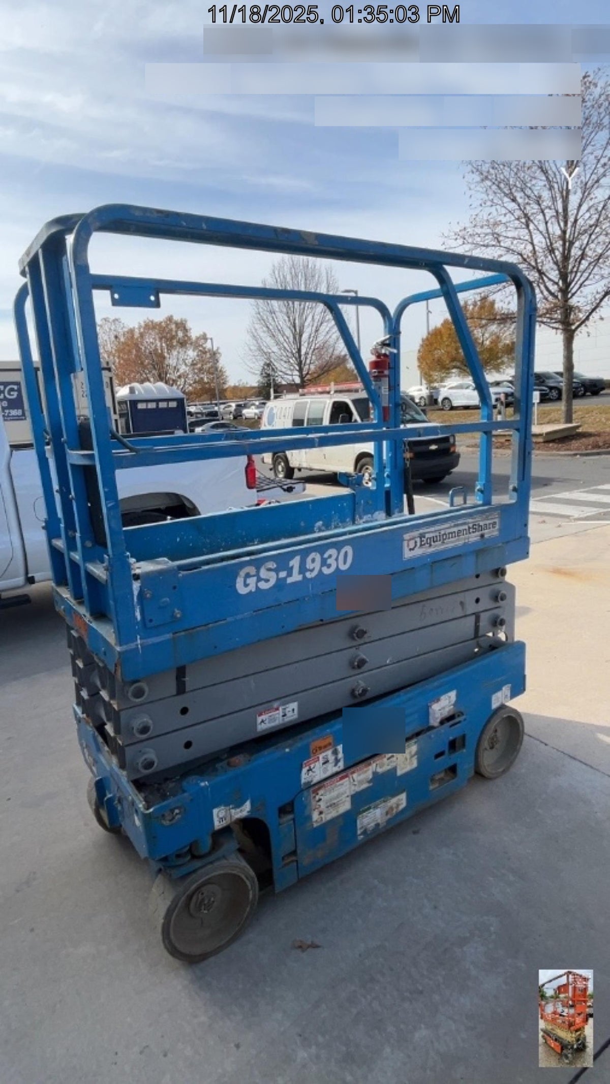 2020 Genie GS-1930 Fixed rails with chain entry gate - Pre A92.20
