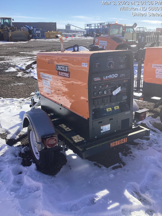 2023 Lincoln Electric LE400 Kubota V1505, Trlr, Cable Rack, Light Kit, ES Decals, T3