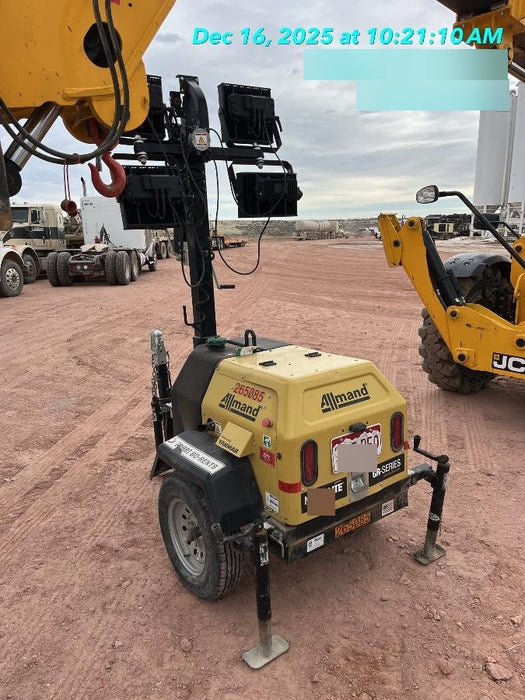 2022 Allmand NLV3GR (4) LED Light Fixture 350W, 23' Vertical Mast, 3kW Prime, Towable, ES Decals, T3