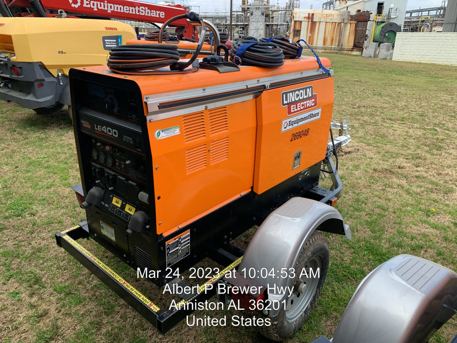 2022 Lincoln Electric LE400 Kubota V1505, Trlr, Cable Rack, Light Kit, ES Decals, T3