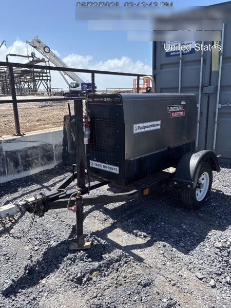 2019 Lincoln Electric Vantage 322 Ready-Pak 3, Two Wheel Trailer, Fender and Light Kit, Cable Rack