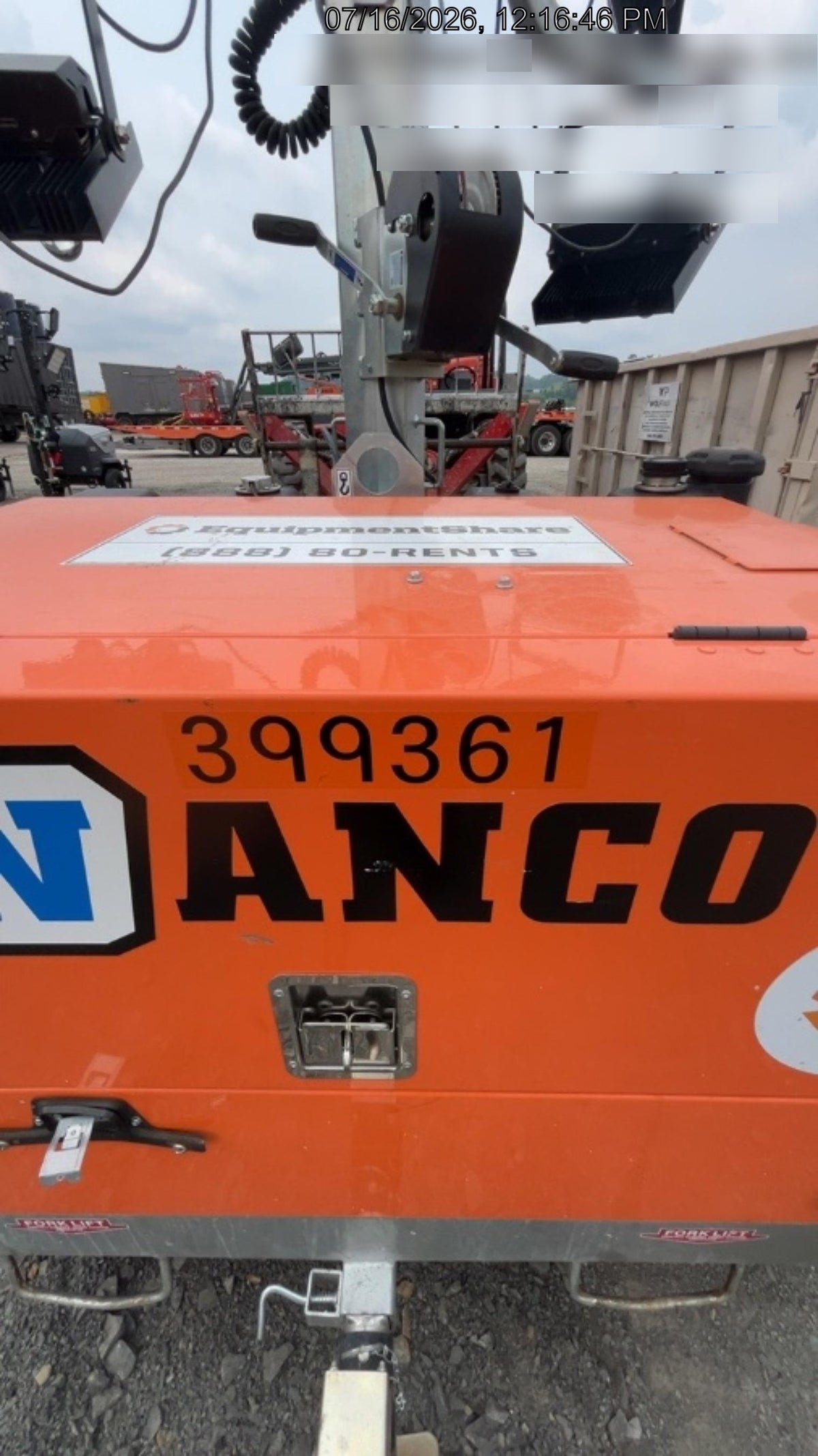 2024 Wanco WLTT-4MM4K Diesel, Deep Sea Controller, Shore Power Plug, Auto Start, (4) 350W LED Floodlights, 4kW Generator, 60 Gal Fuel Tank, 2" Ball, T3