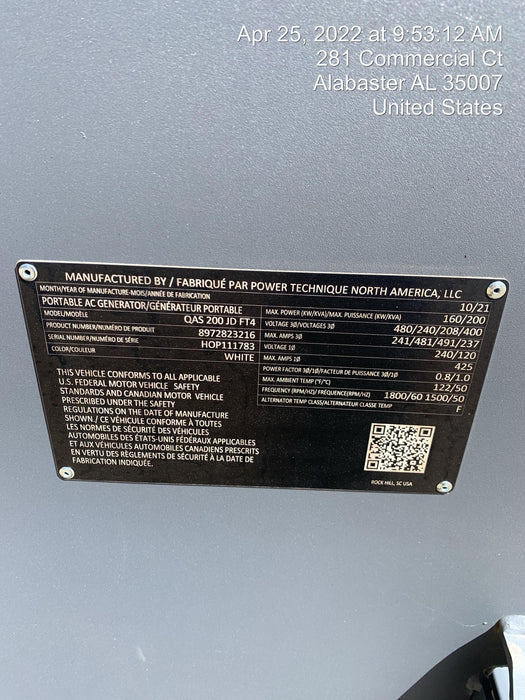 2021 ATLAS COPCO QAS200