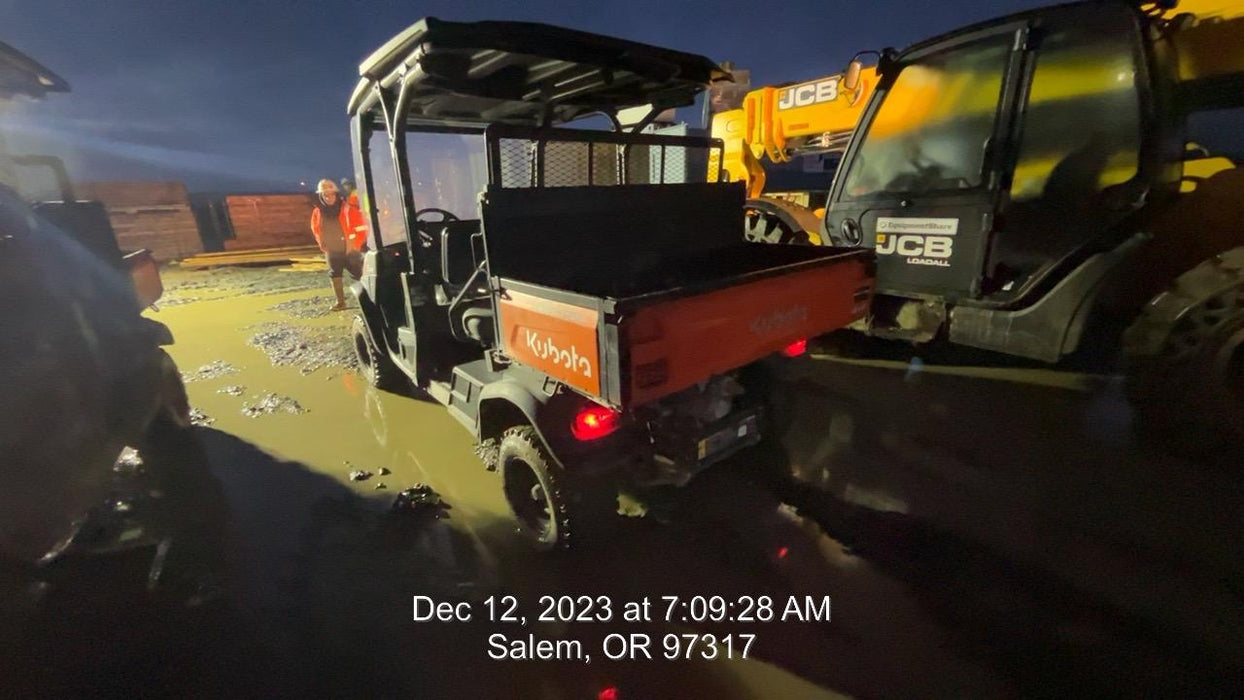 2021 Kubota RTV-X1140W-H Plastic Canopy, Windshield Acrylic Clear, LED Strobe Light, Wire Harness Kit, Back up Alarm