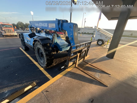 2018 Genie GTH-636 Genie GTH-636 w/Open ROPS, Solid Tires, Work Light/Beacon, 48" Carriage and Forks