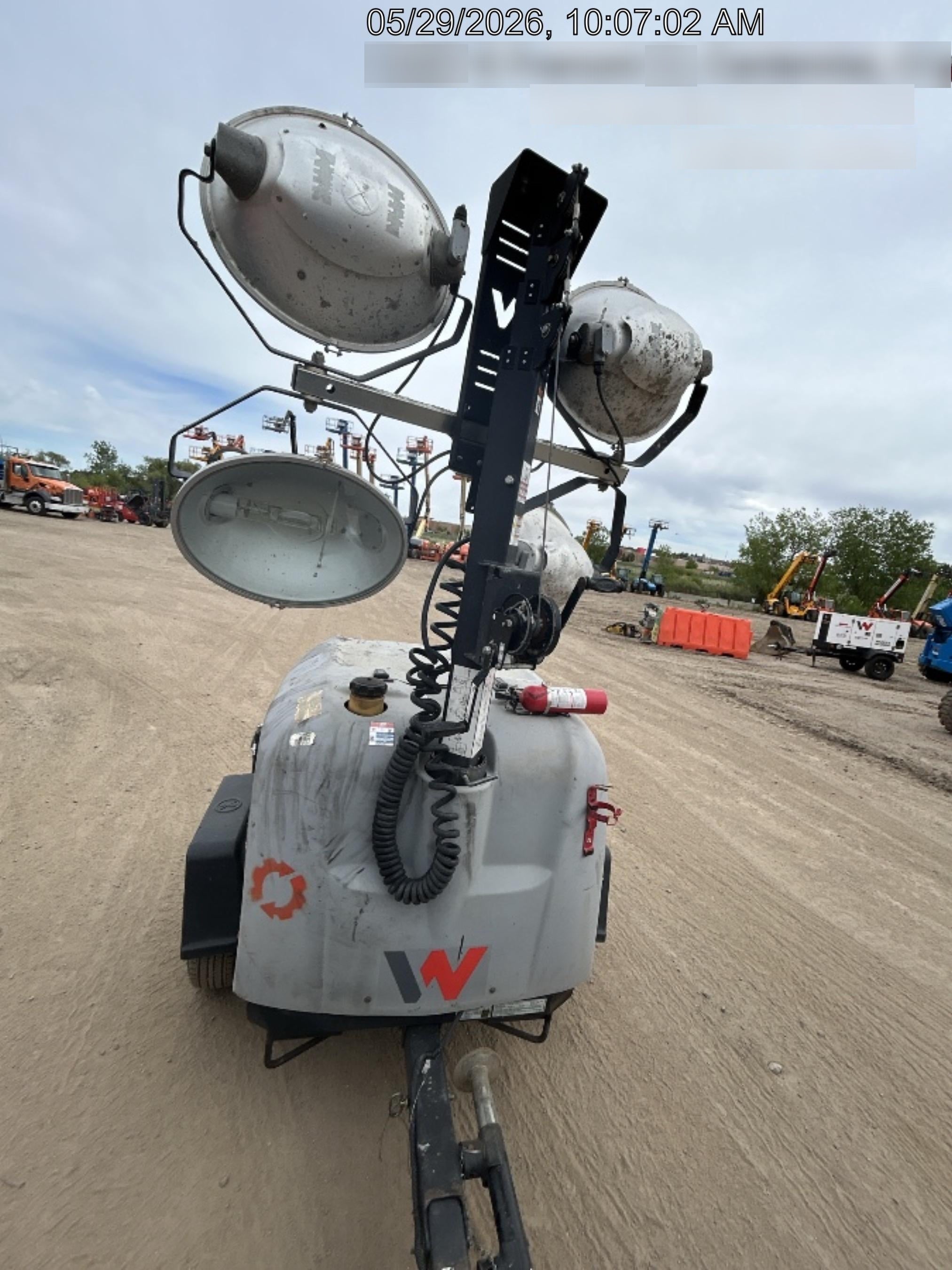 2019 Wacker Neuson LTV6L-MH Mobile Light Tower w/Fuel Level Sensor Installed