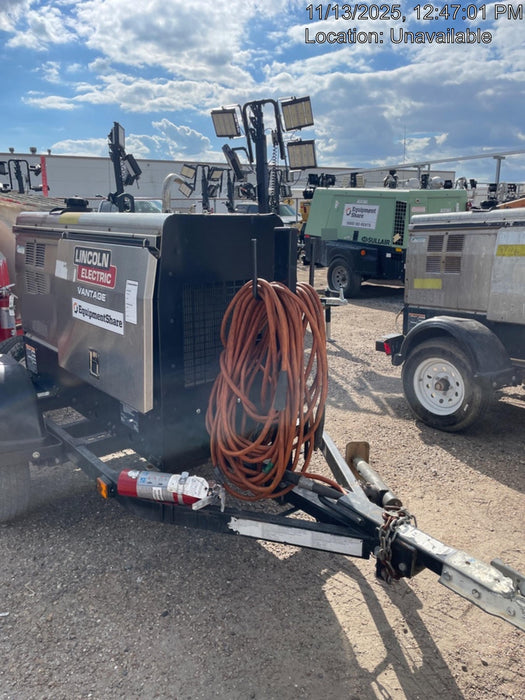 2020 Lincoln Electric Vantage 322 Welder Ready-Pak 3, w/ GPS & Decals (includes trailer, cable rack, fender light kit)