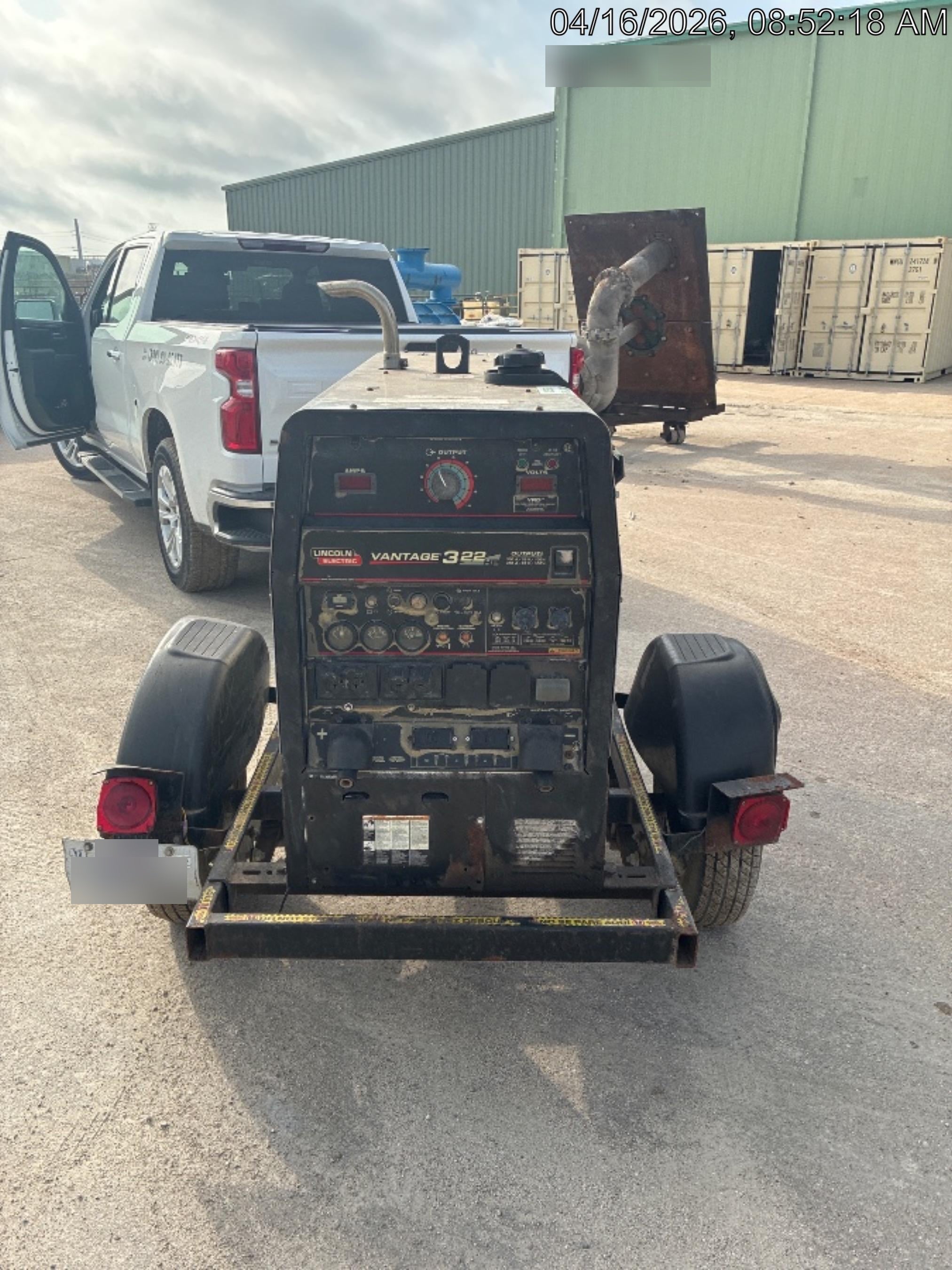 2019 Lincoln Electric Vantage 322 Lincoln Vantage 322 Welder w/Trailer, Light Kit, Cable Rack