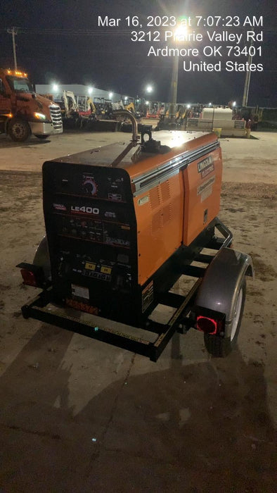 2022 Lincoln Electric LE400 Kubota V1505, Trlr, Cable Rack, Light Kit, ES Decals, T3